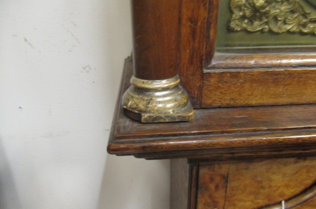 A BURR ELM AND OAK ALARM LONGCASE by William Crawshaw Image