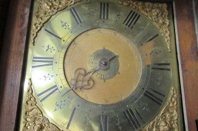 A BURR ELM AND OAK ALARM LONGCASE by William Crawshaw Image