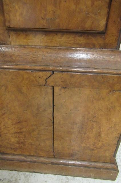 A BURR ELM AND OAK ALARM LONGCASE by William Crawshaw Image