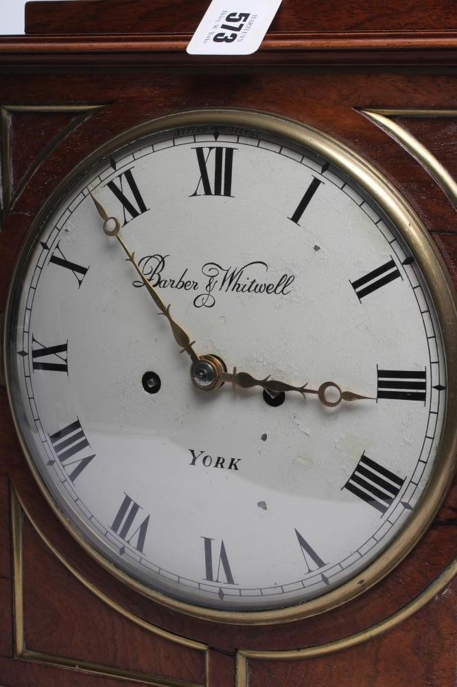 A REGENCY MAHOGANY CASED BRACKET CLOCK by Barber & Whitwell Image