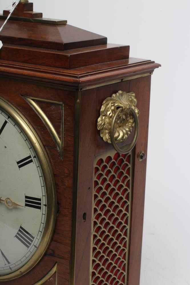 A REGENCY MAHOGANY CASED BRACKET CLOCK by Barber & Whitwell Image