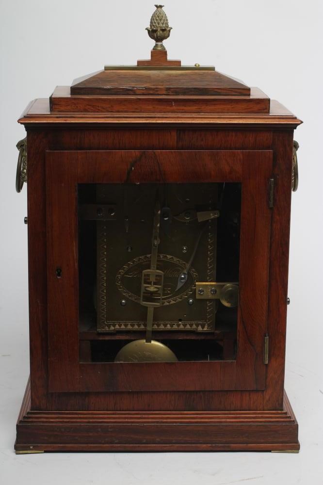 A REGENCY MAHOGANY CASED BRACKET CLOCK by Barber & Whitwell Image
