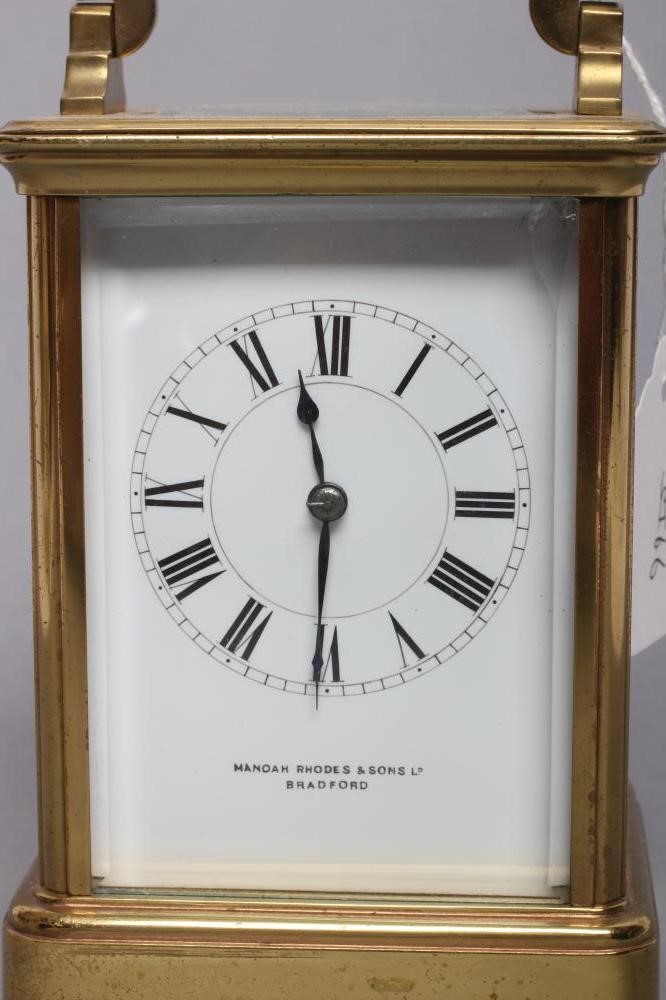A BRASS CASED CARRIAGE CLOCK Image