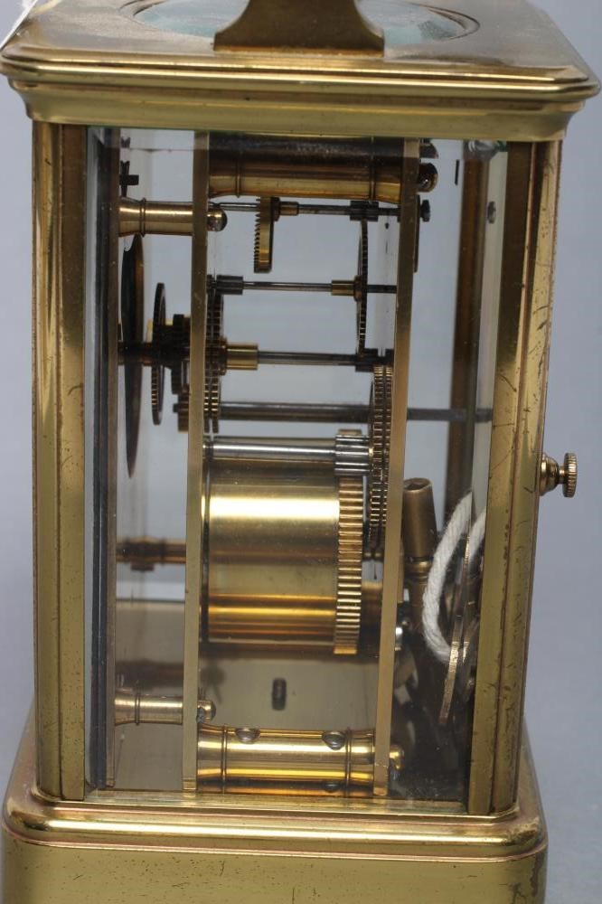 A BRASS CASED CARRIAGE CLOCK Image