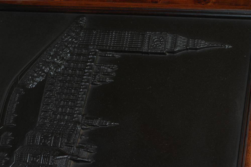 A WEDGWOOD BLACK BASALT PALACE OF WESTMINSTER PLAQUE Image