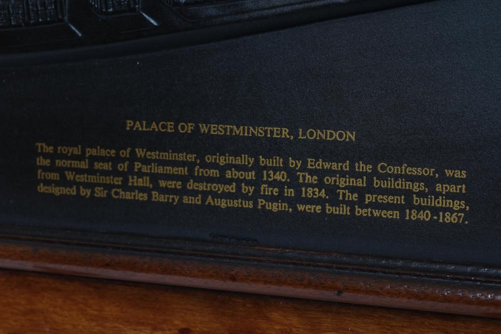 A WEDGWOOD BLACK BASALT PALACE OF WESTMINSTER PLAQUE Image