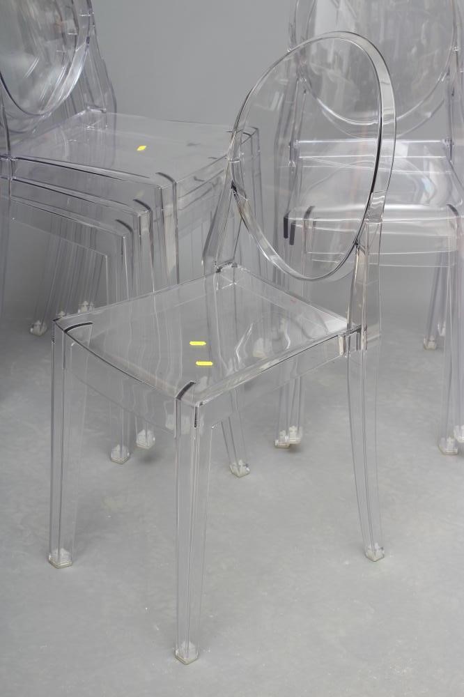 PHILIPPE STARCK FOR KARTELL- A SET OF SIX PERSPEX VICTORIA GHOST CHAIRS Image