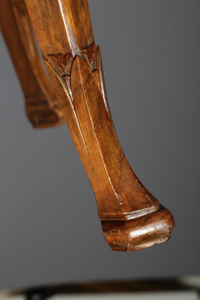 A WALNUT DRESSING STOOL early 20th century Image