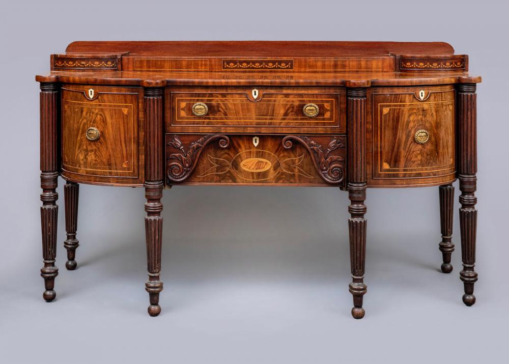 A FINE REGENCY MAHOGANY SIDEBOARD Image