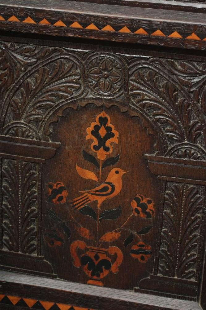 A VICTORIAN JOINED OAK ARM CHAIR in the late 17th century style Image