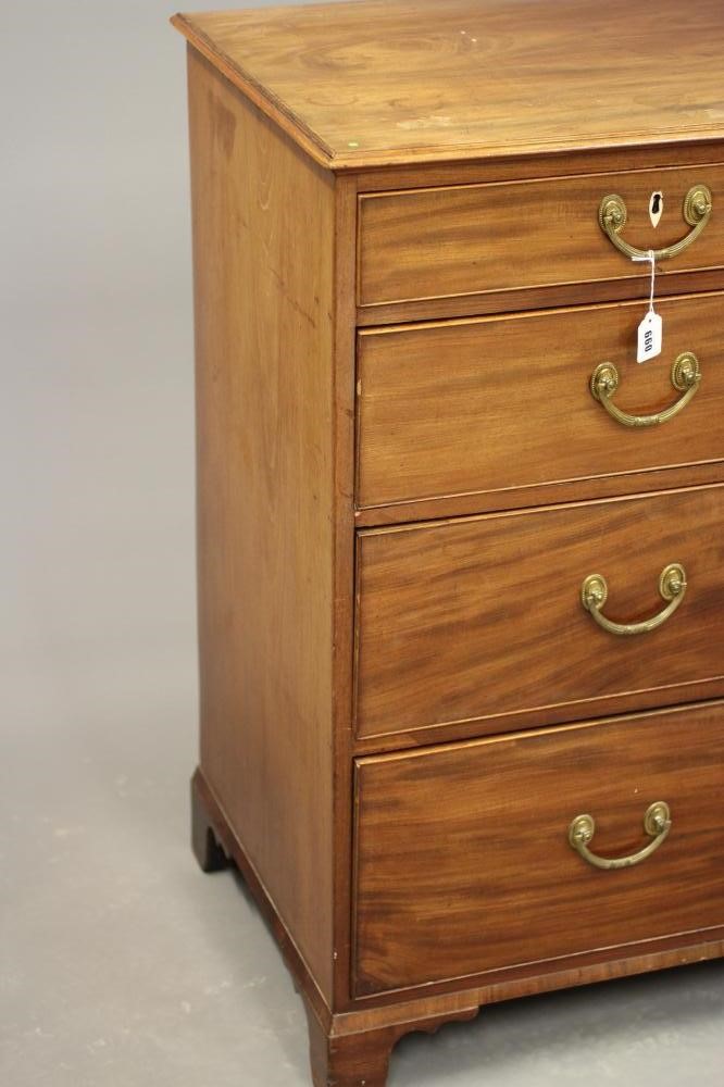 A GEORGIAN MAHOGANY STRAIGHT FRONT CHEST Image