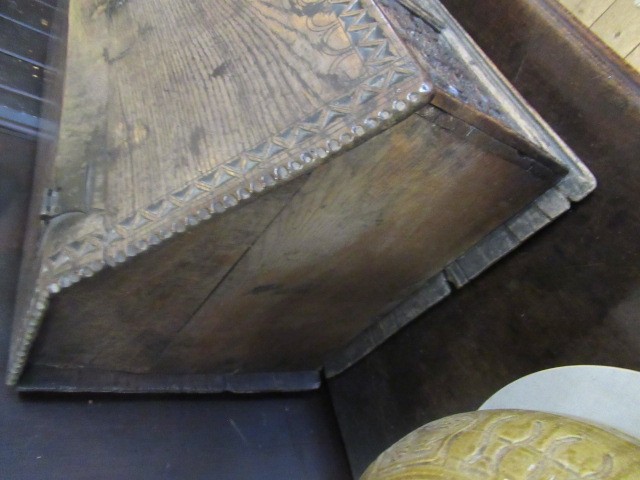 A BOARDED OAK DESK BOX Image