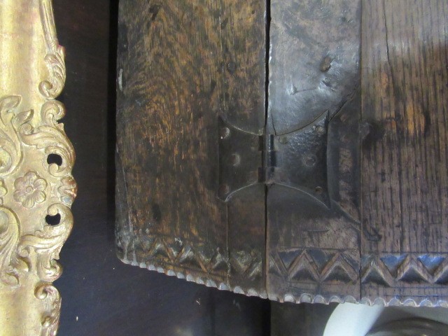 A BOARDED OAK DESK BOX Image