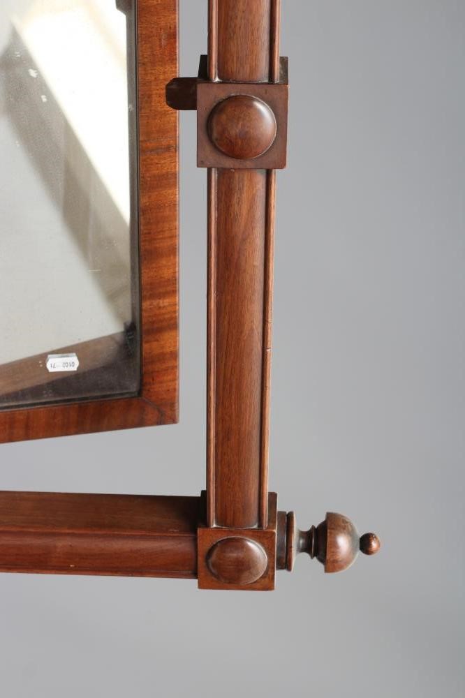 A GEORGIAN MAHOGANY CHEVAL MIRROR Image