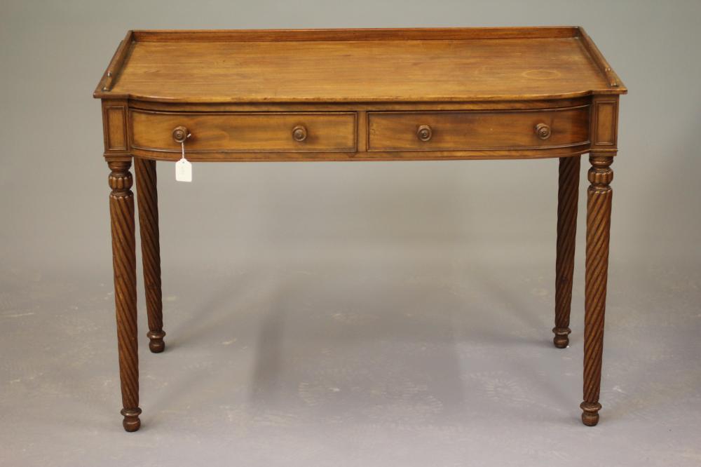 A LATE GEORGIAN MAHOGANY SIDE TABLE Image