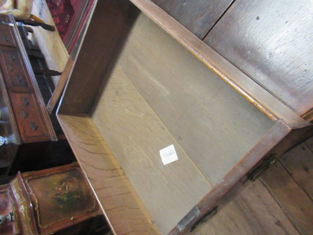 A GEORGIAN WALNUT AND BANDED CHEST ON STAND Image