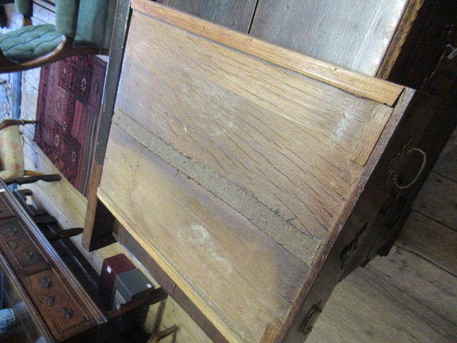 A GEORGIAN WALNUT AND BANDED CHEST ON STAND Image