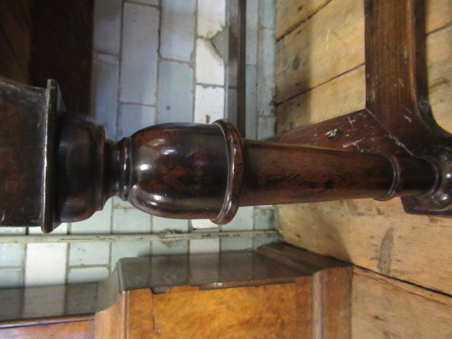 A GEORGIAN WALNUT AND BANDED CHEST ON STAND Image