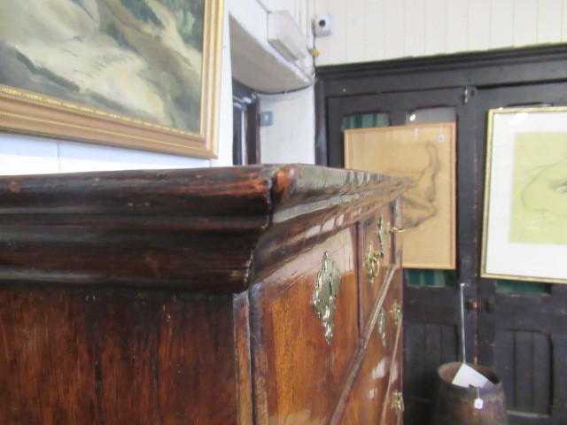 A GEORGIAN WALNUT AND BANDED CHEST ON STAND Image