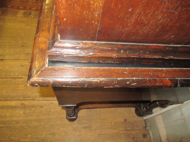 A GEORGIAN WALNUT AND BANDED CHEST ON STAND Image