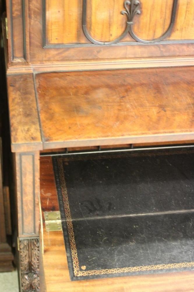 A REGENCY MAHOGANY SECRETAIRE BOOKCASE Image