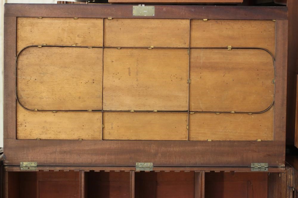 A REGENCY MAHOGANY SECRETAIRE BOOKCASE Image
