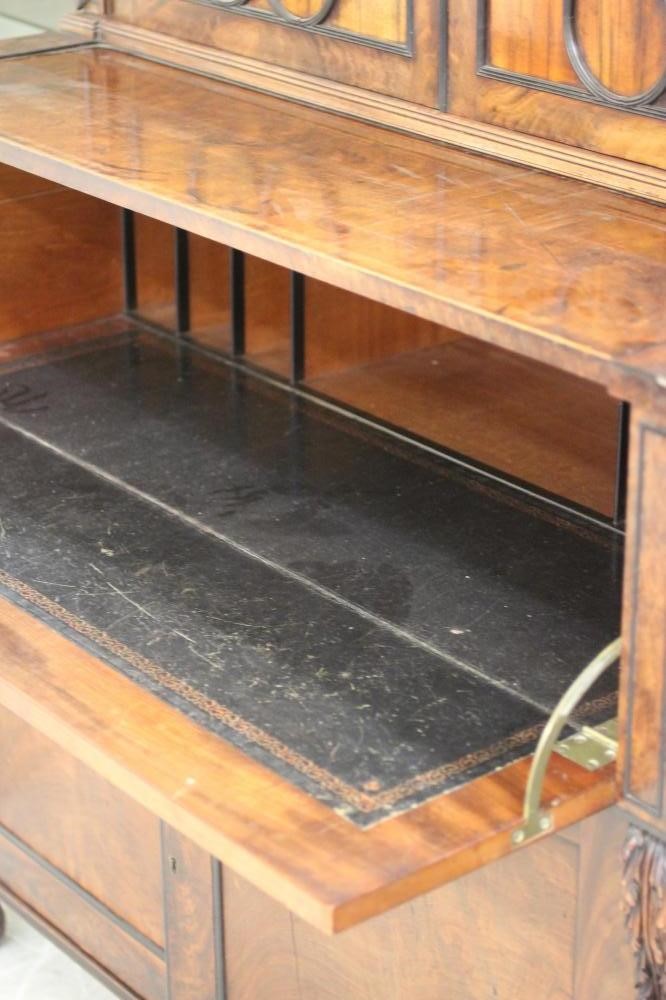 A REGENCY MAHOGANY SECRETAIRE BOOKCASE Image