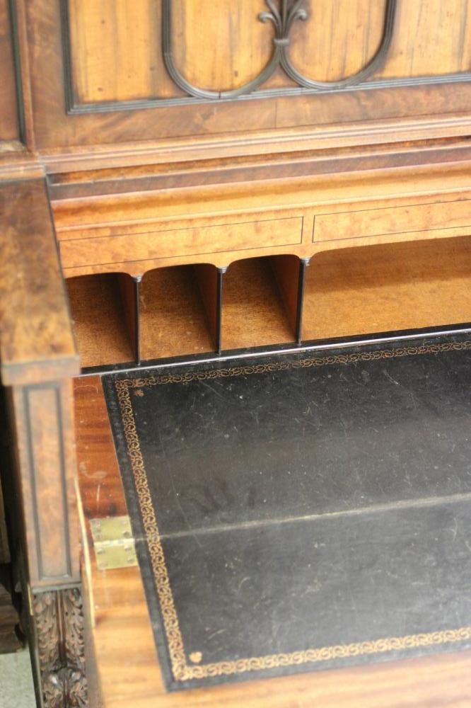 A REGENCY MAHOGANY SECRETAIRE BOOKCASE Image