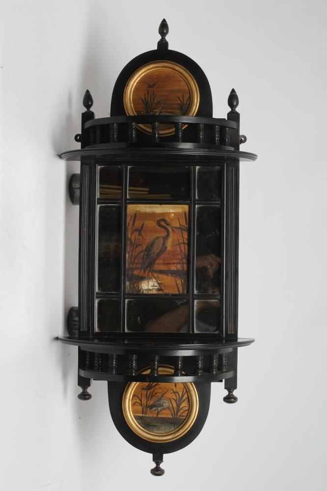 A PAIR OF AESTHETIC EBONISED BRACKET SHELVES Image