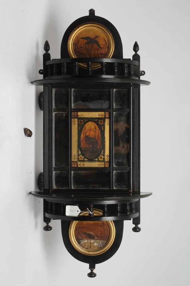 A PAIR OF AESTHETIC EBONISED BRACKET SHELVES Image