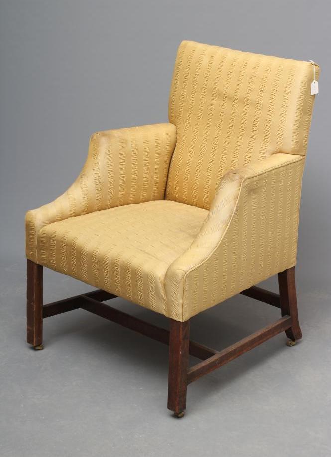 A GEORGIAN MAHOGANY FRAMED ARMCHAIR Image