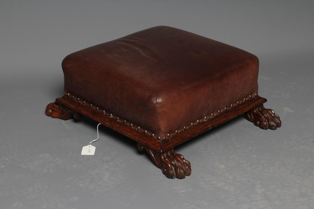 A REGENCY ROSEWOOD FOOTSTOOL Image