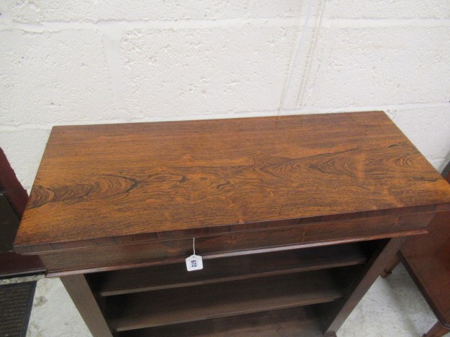 A SMALL REGENCY ROSEWOOD OPEN BOOKCASE Image