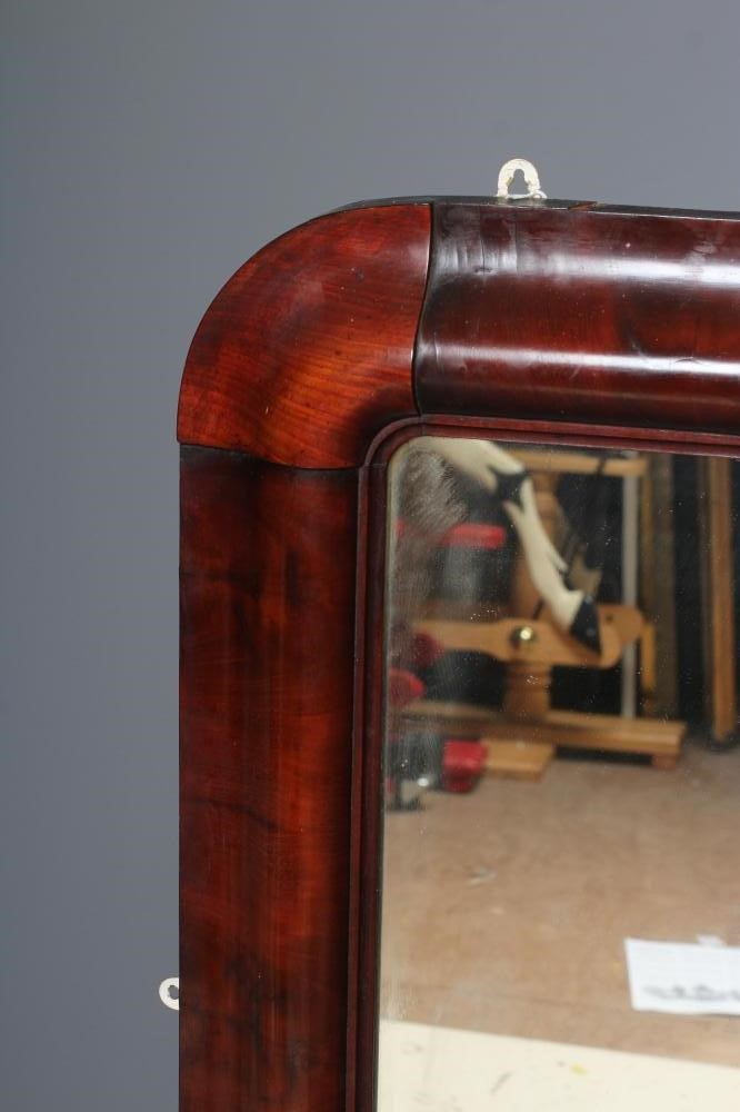 A VICTORIAN MAHOGANY OVERMANTEL MIRROR Image