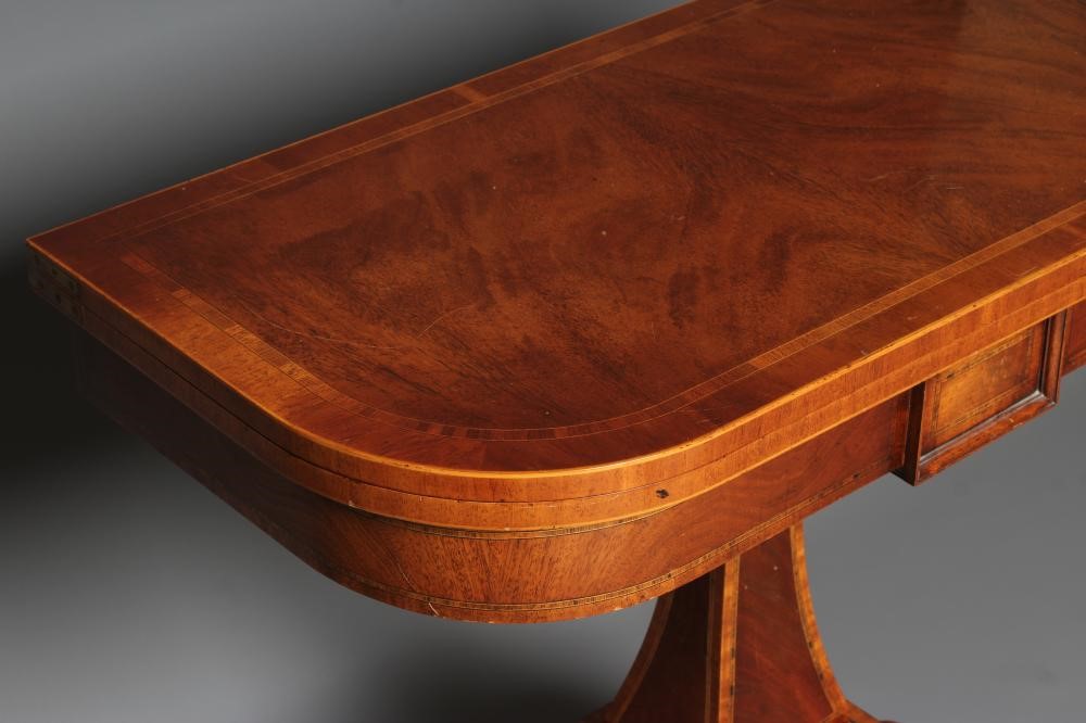 A REGENCY STYLE FOLDING CARD TABLE Image