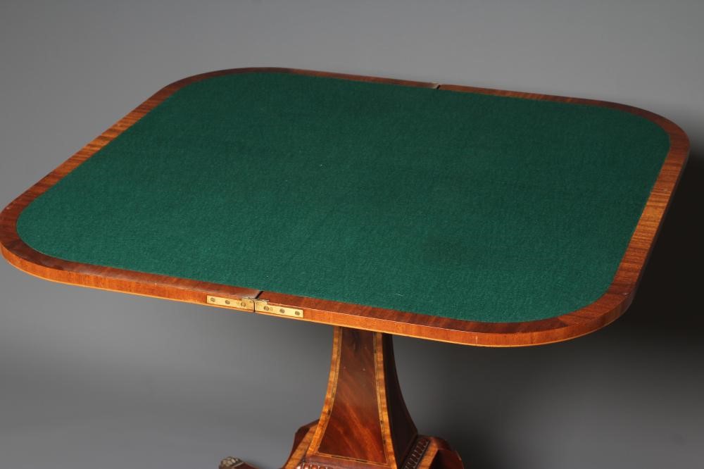 A regency style folding card table Hartleys Auctioneers & Valuers
