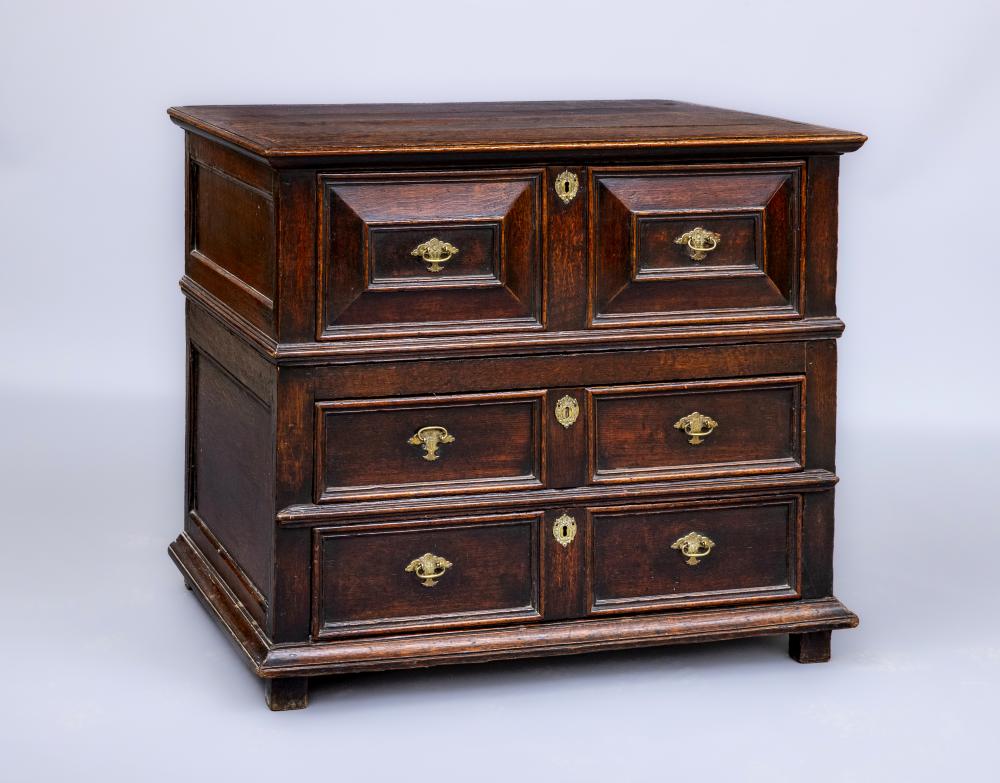 AN OAK GEOMETRIC CHEST Image