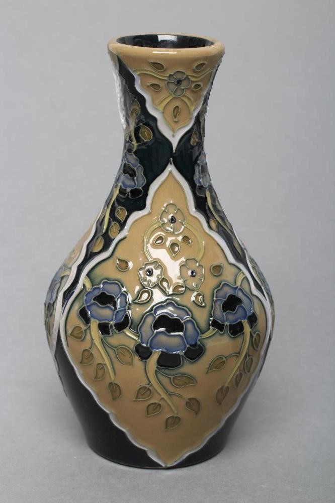 THREE MOORCROFT POTTERY SMALL VASES Image