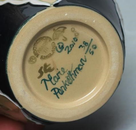 THREE MOORCROFT POTTERY SMALL VASES Image