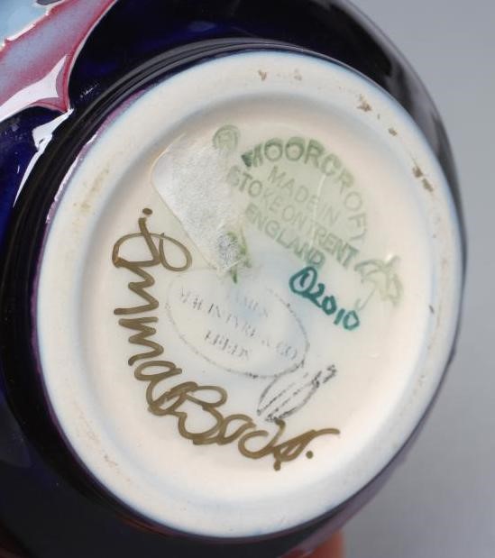 THREE MOORCROFT POTTERY SMALL VASES Image