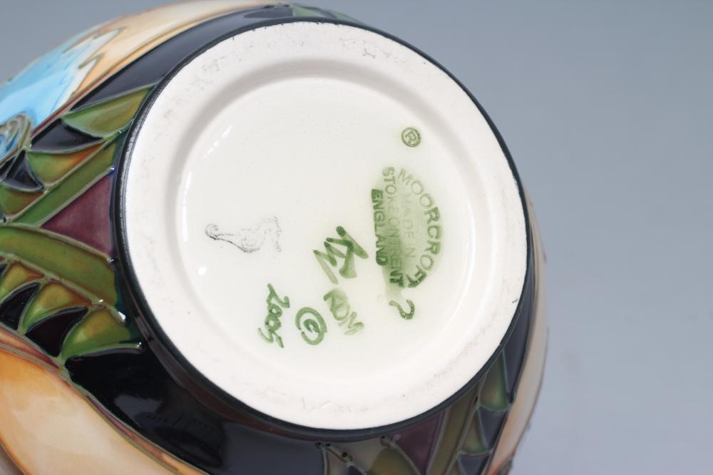 A MOORCROFT POTTERY "LANDSCAPE MEDLEY" PATTERN JAR AND COVER Image