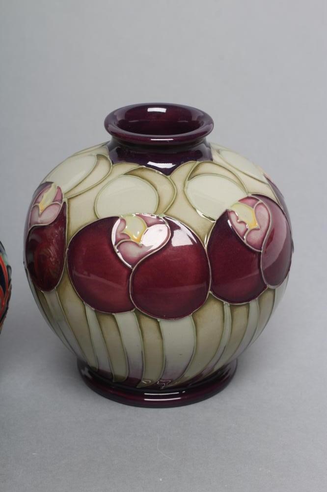 THREE MOORCROFT POTTERY SMALL VASES Image