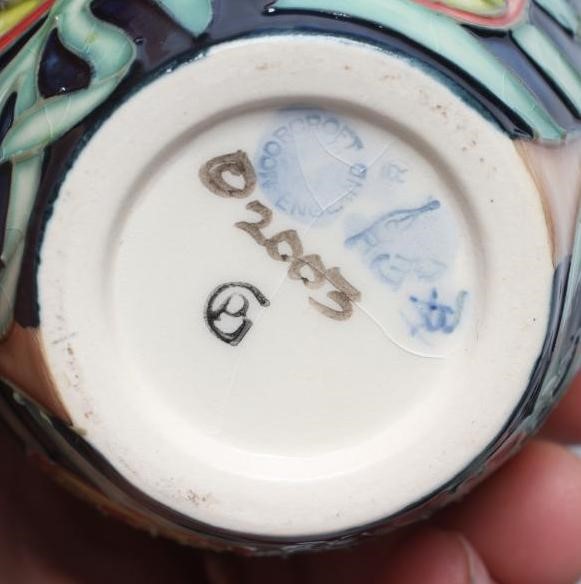 THREE MOORCROFT POTTERY SMALL VASES Image