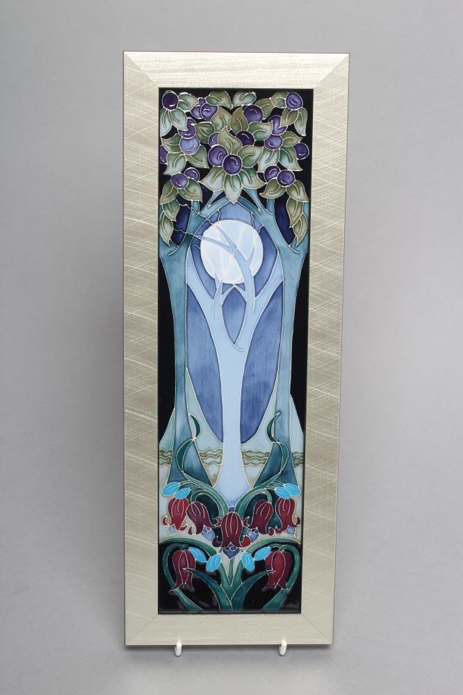 A MOORCROFT POTTERY OBLONG PLAQUE Image