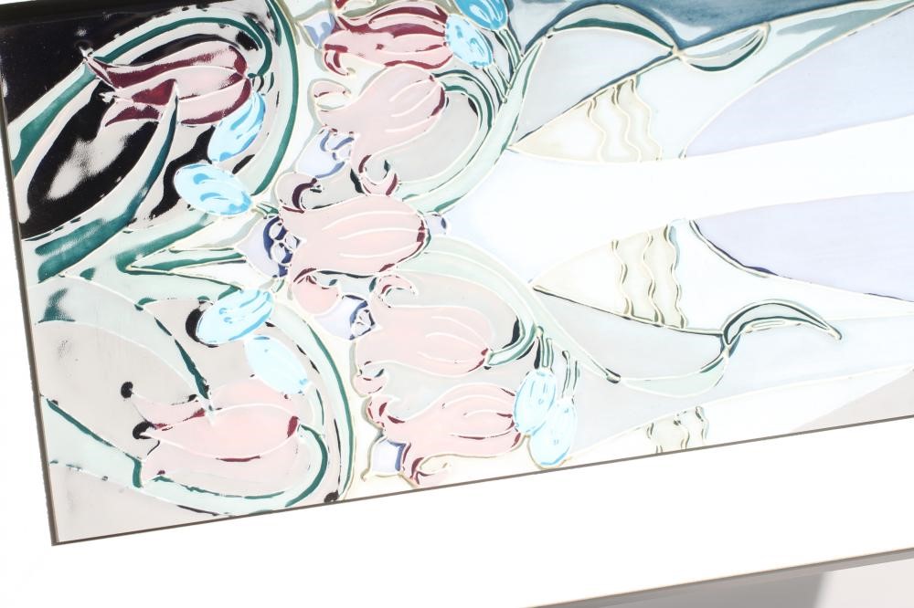 A MOORCROFT POTTERY OBLONG PLAQUE Image