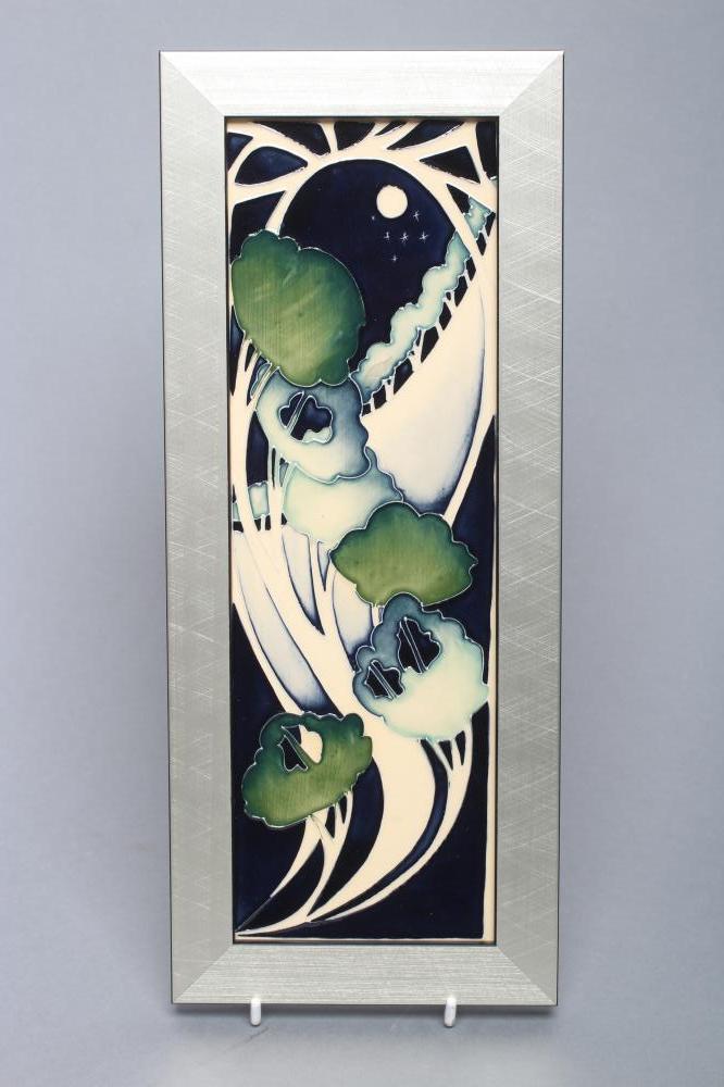 A MOORCROFT POTTERY OBLONG PLAQUE Image