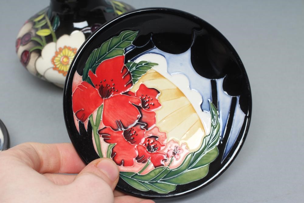 A MOORCROFT POTTERY "RHS SCOTCH ROSE" PATTERN SMALL VASE Image