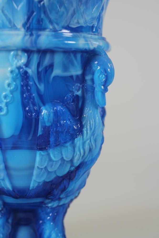 TWO VICTORIAN SOWERBY GLASS VASES Image