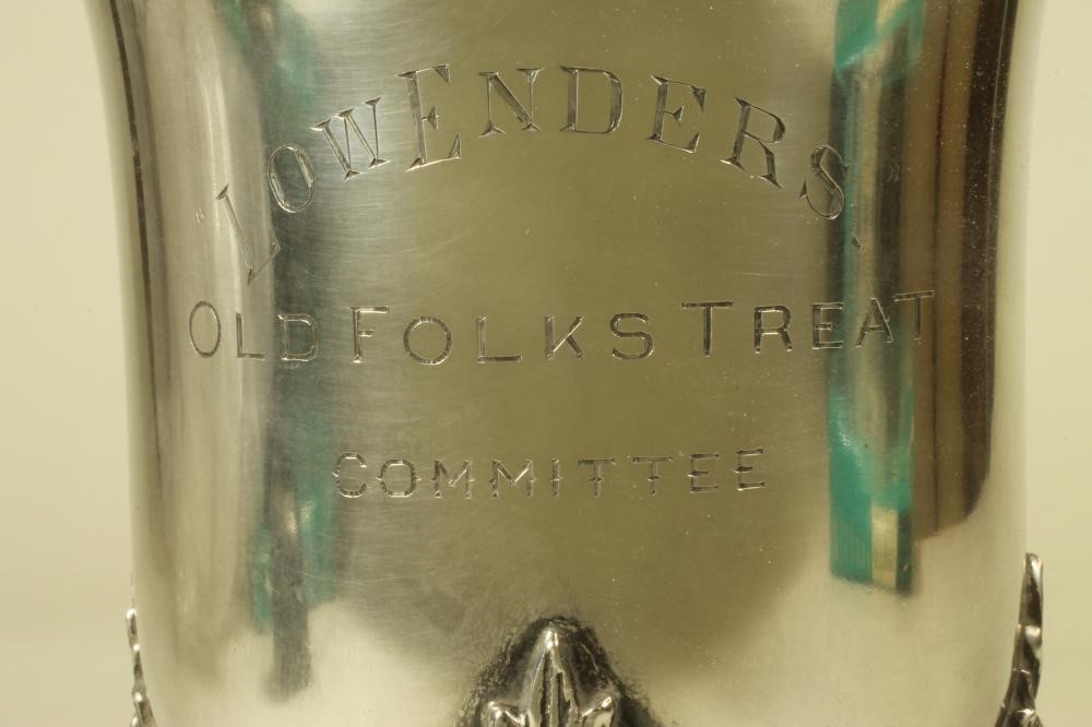 A SILVER TROPHY CUP Image