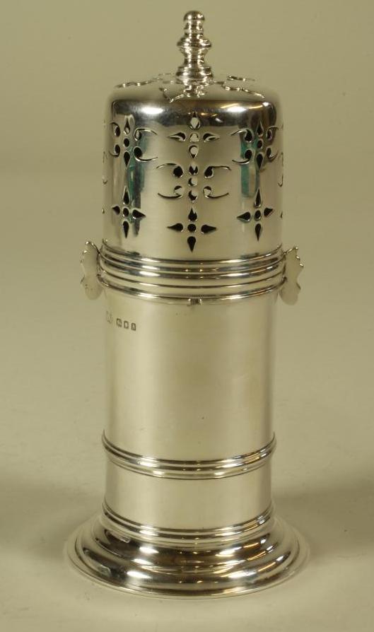 A SILVER LIGHTHOUSE SUGAR CASTER Image